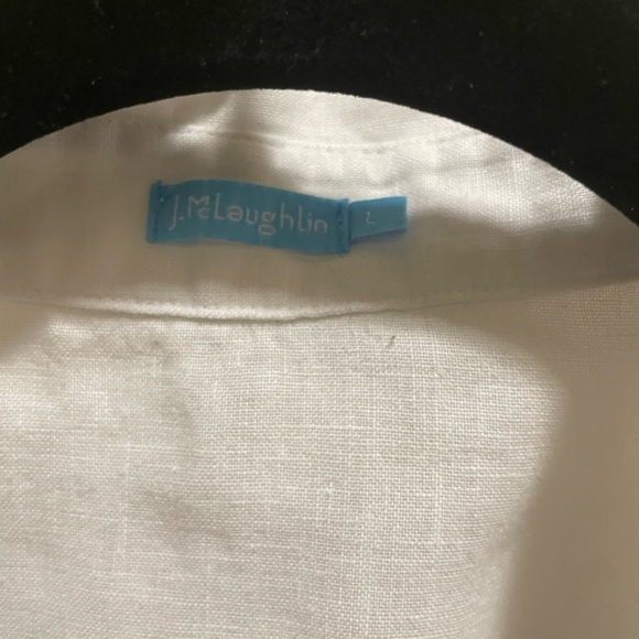 White dress/tunic 100% linen j.McLaughlin - Picture 3 of 6